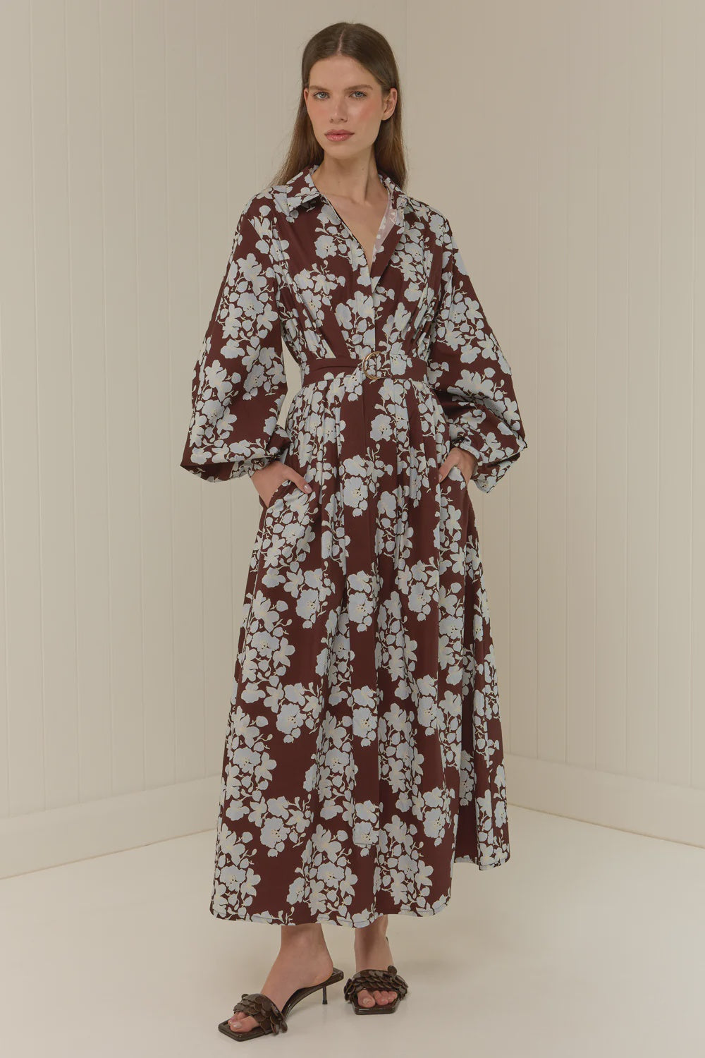 Emily Shirt Dress- Tasman Floral - Presence Hamilton