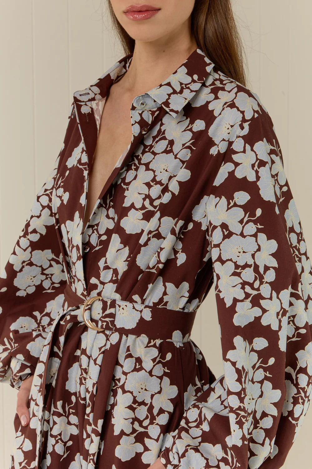 Emily Shirt Dress- Tasman Floral - Presence Hamilton