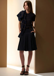 Sable Tee Stripe - Ink/Choc