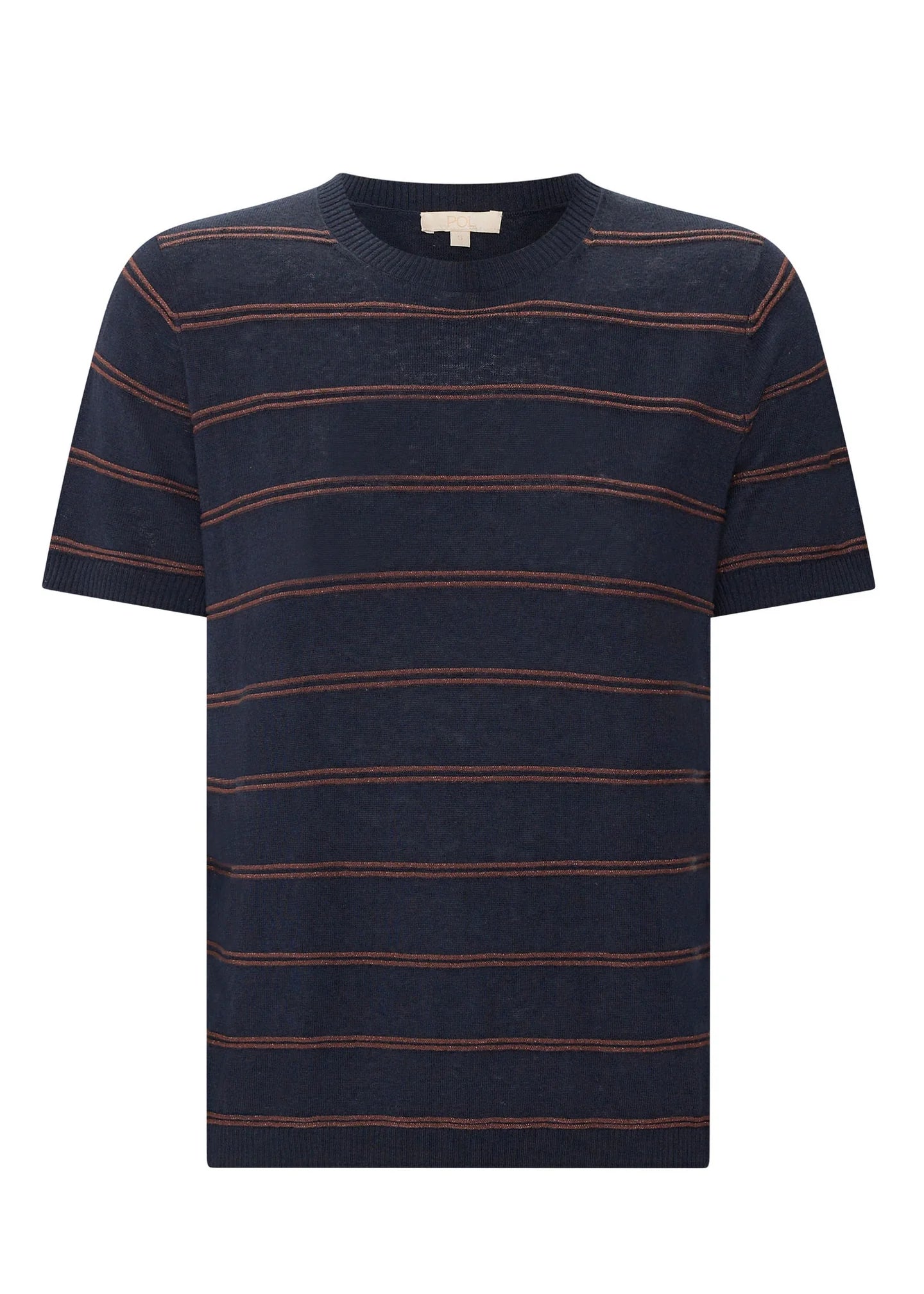 Sable Tee Stripe - Ink/Choc