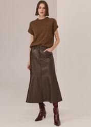 Astor Knit Top- Toffee - Presence Hamilton