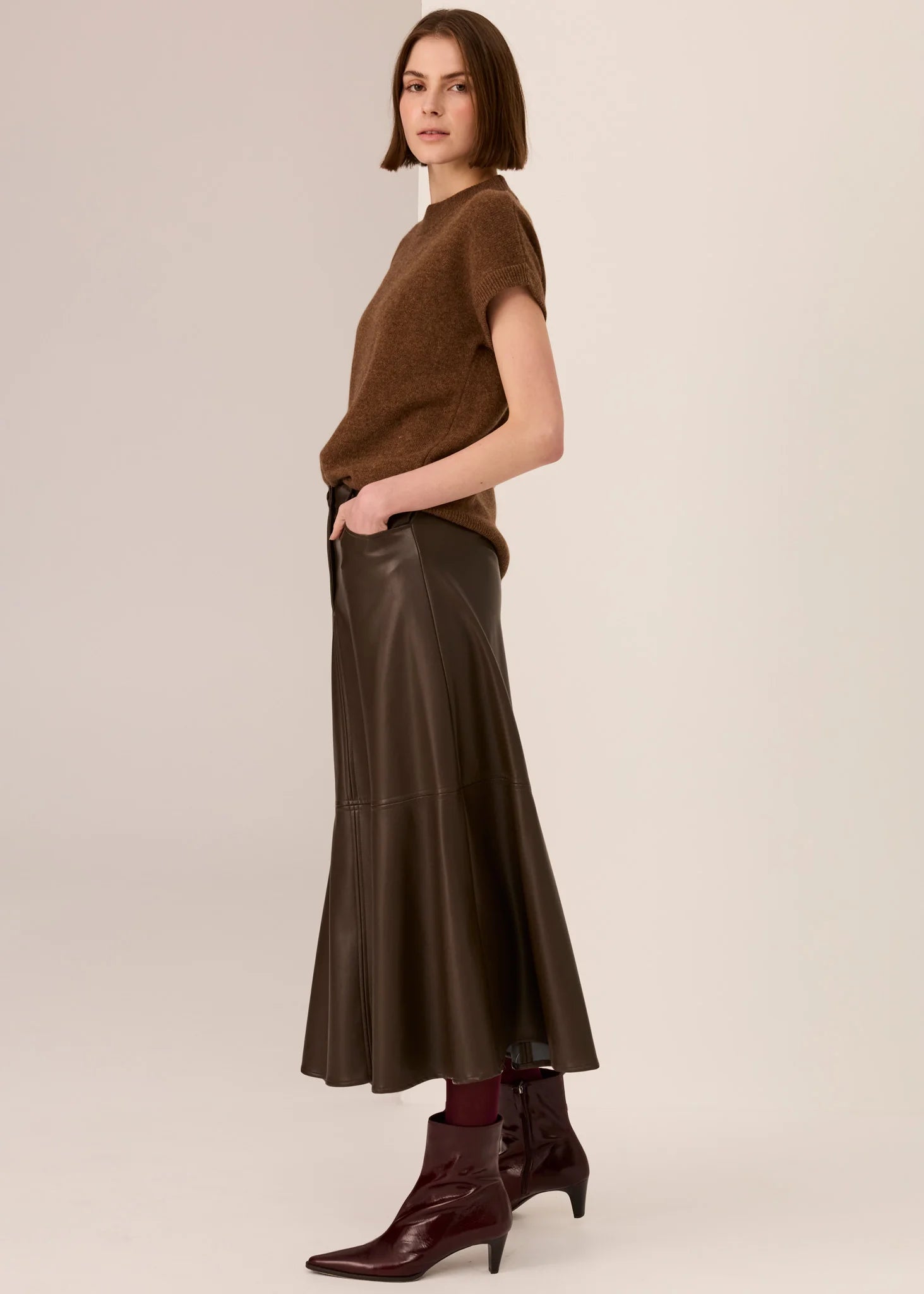 Astor Knit Top- Toffee - Presence Hamilton