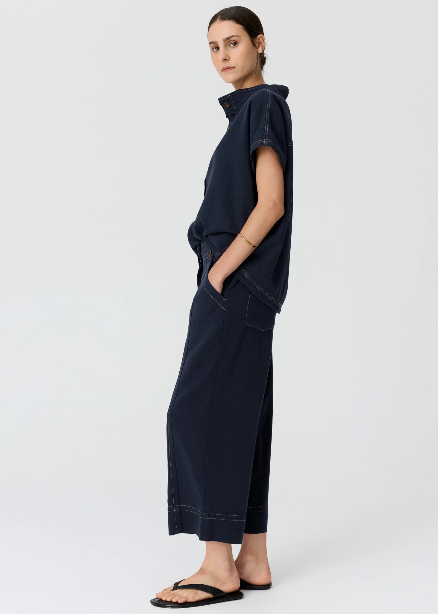 Anise Crop Pant- Denim