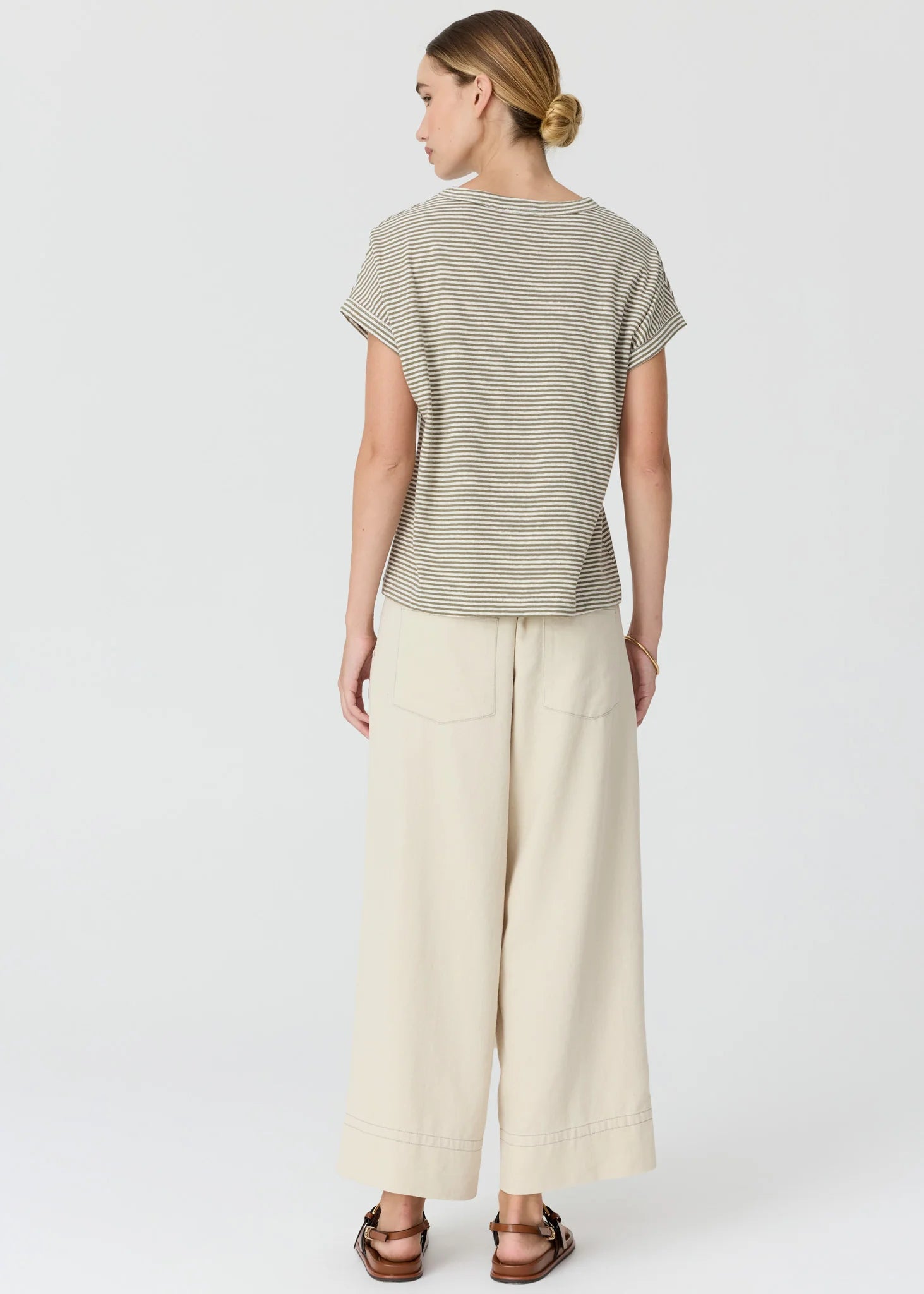 Mast Stripe Tee- Fern