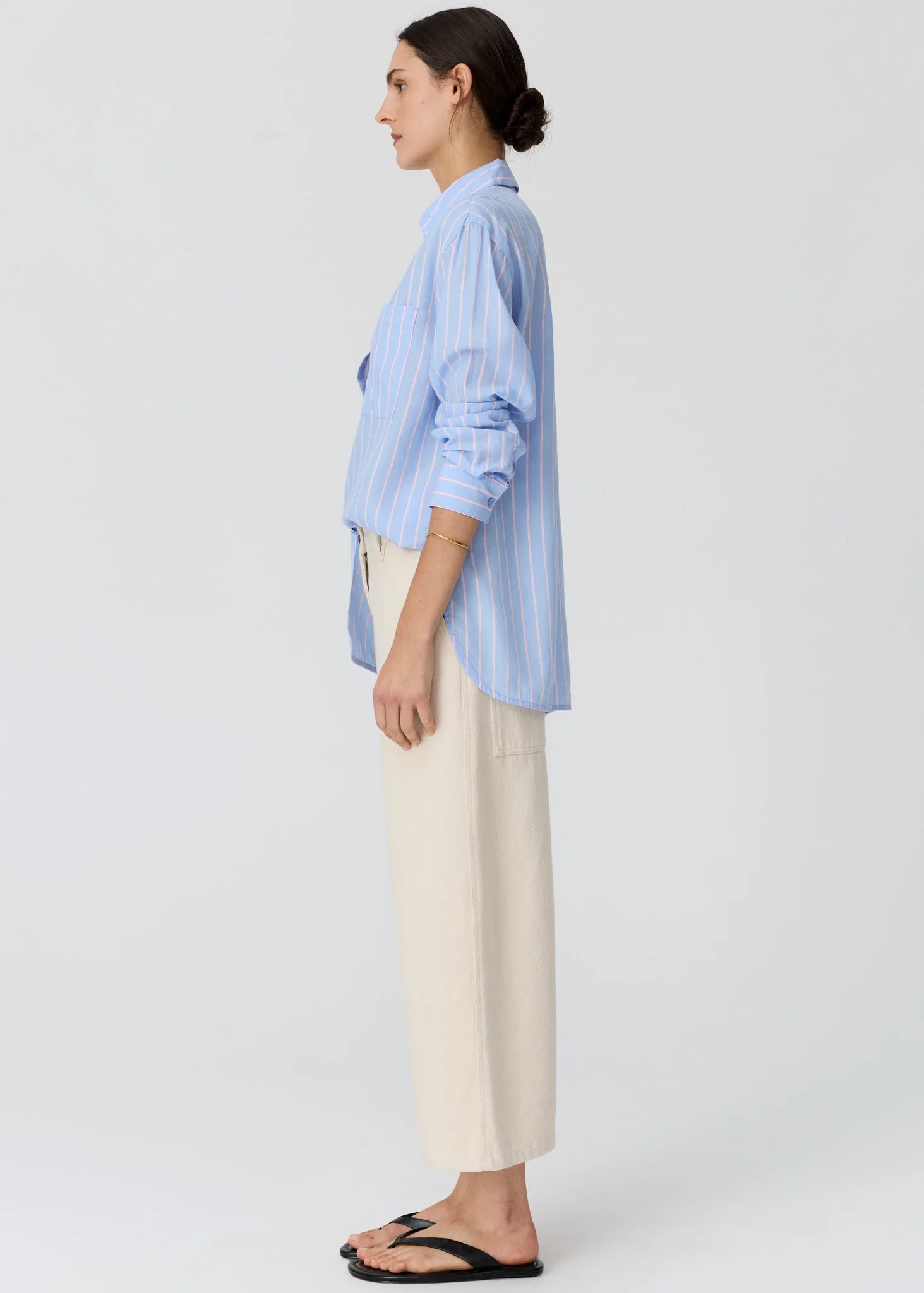 Aubin LS Shirt- Blue/Pink