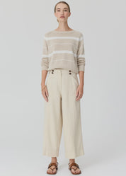 Anise Crop Pant- Pebble
