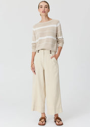 Anise Crop Pant- Pebble