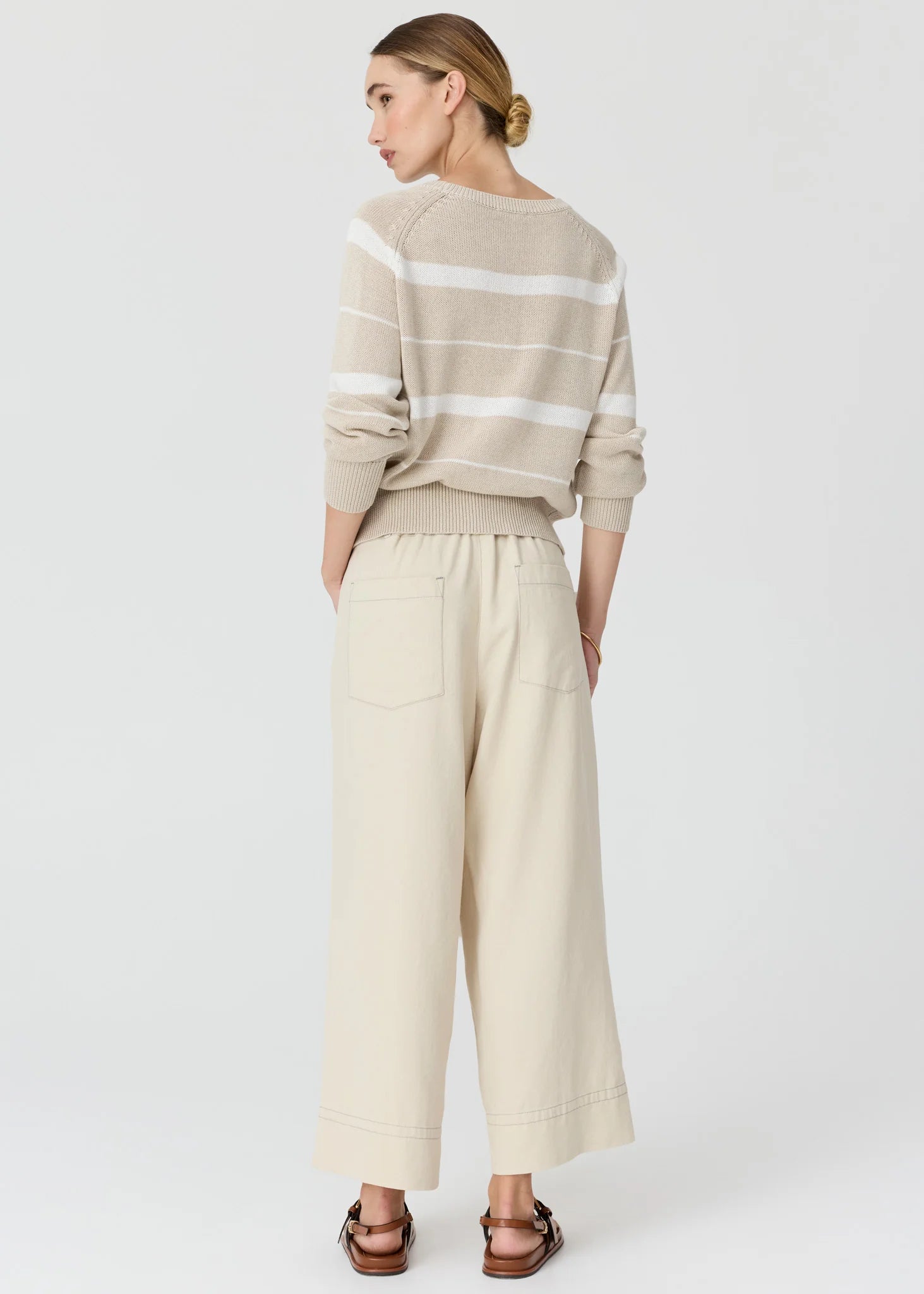 Anise Crop Pant- Pebble