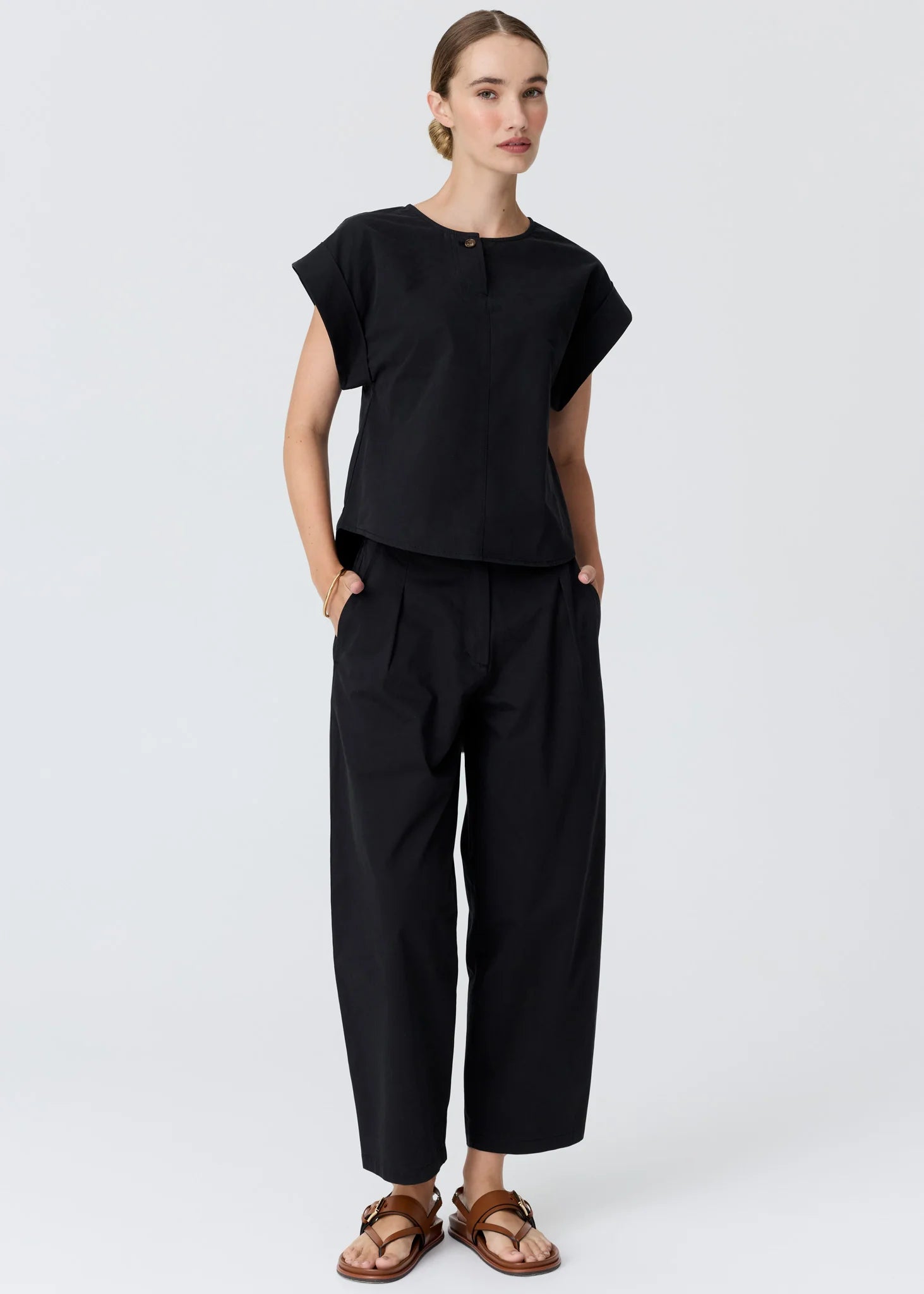 Alma Barrel Pant- Black