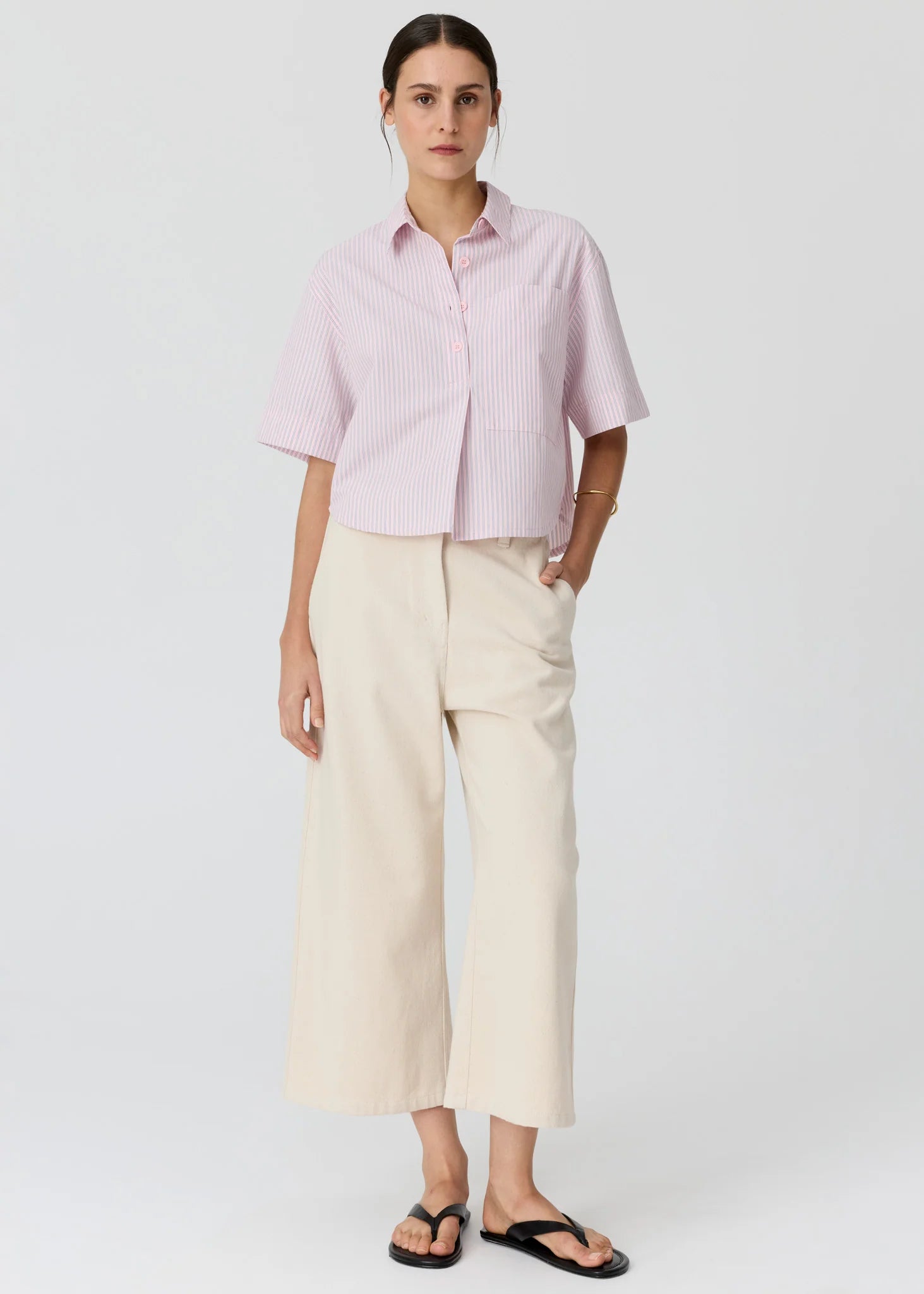 Aubin Camp Shirt - Pink Stripe