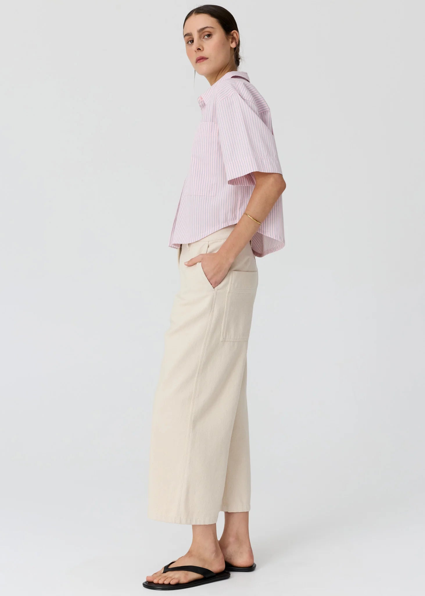 Aubin Camp Shirt - Pink Stripe