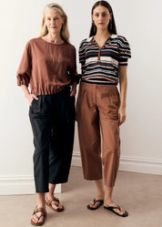 Alma Barrel Pant- Toffee