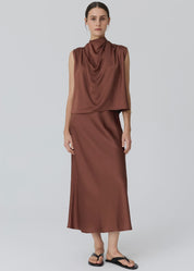 Innes Bias Skirt- Toffee