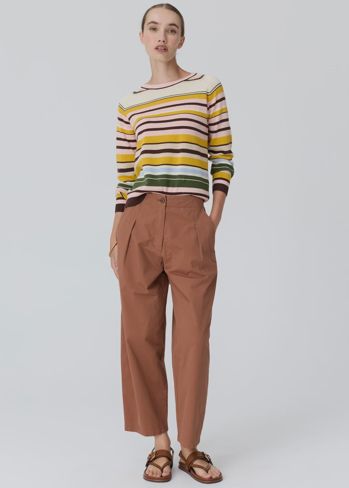 Alma Barrel Pant- Toffee