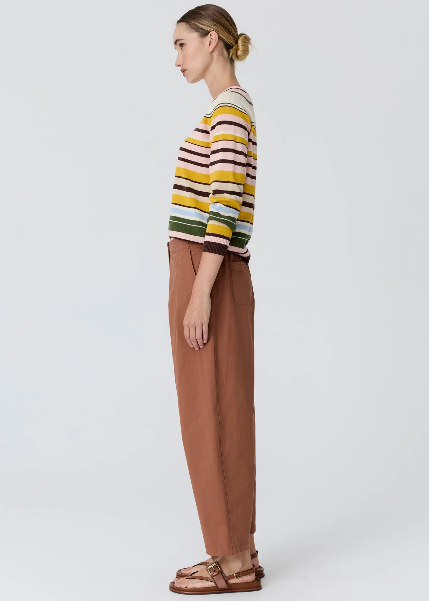 Alma Barrel Pant- Toffee