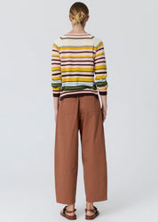 Alma Barrel Pant- Toffee