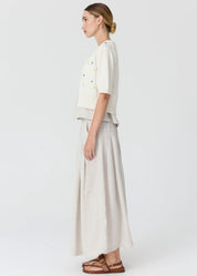 Viloa Short Sleeve Cardigan- Chalk