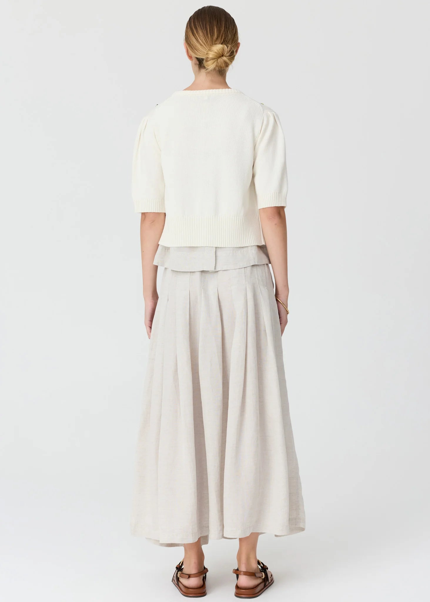 Viloa Short Sleeve Cardigan- Chalk