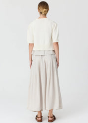 Viloa Short Sleeve Cardigan- Chalk