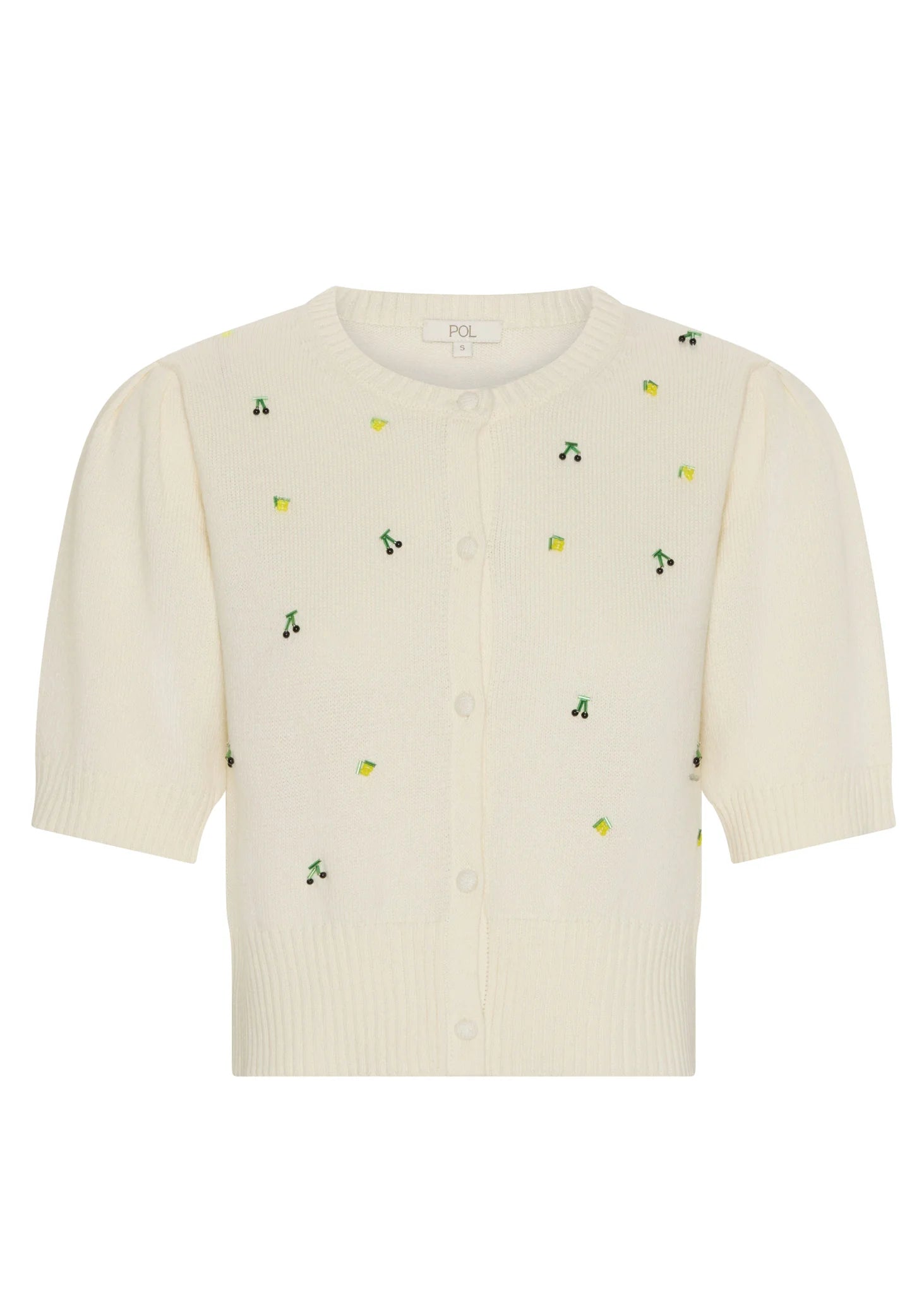 Viloa Short Sleeve Cardigan- Chalk