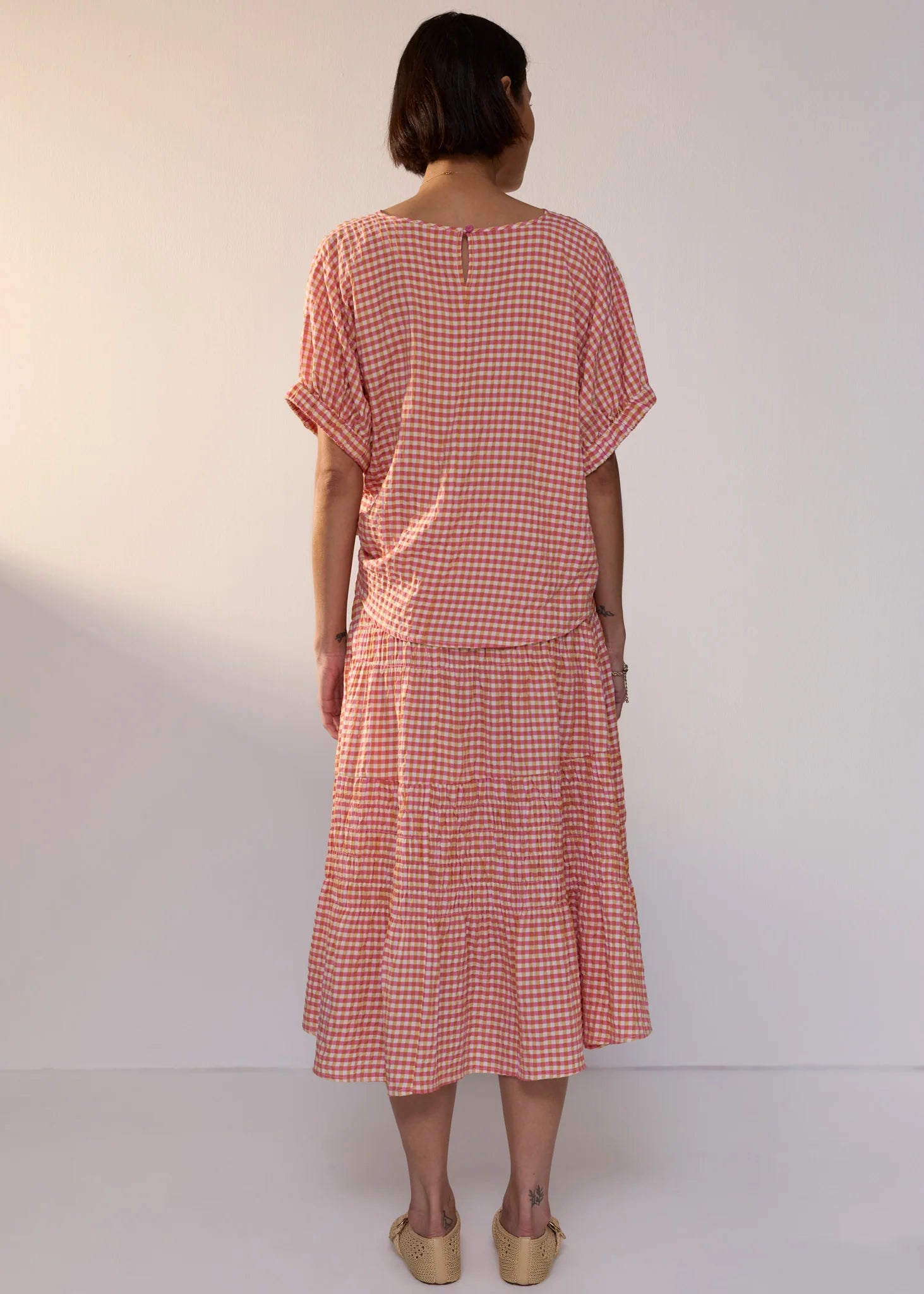 Mira Top- Pink Gingham