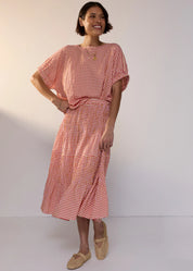 Mira Top- Pink Gingham