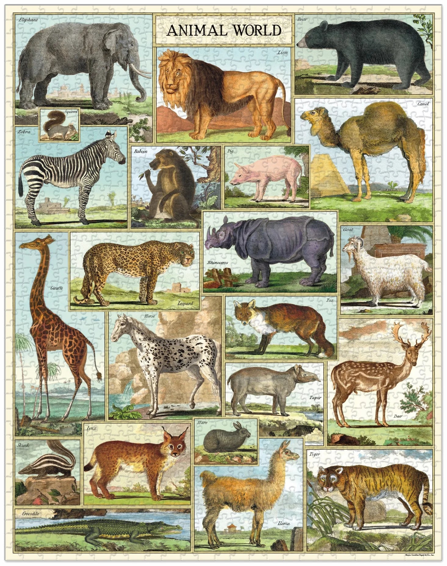 Vintage Puzzle- Animal World