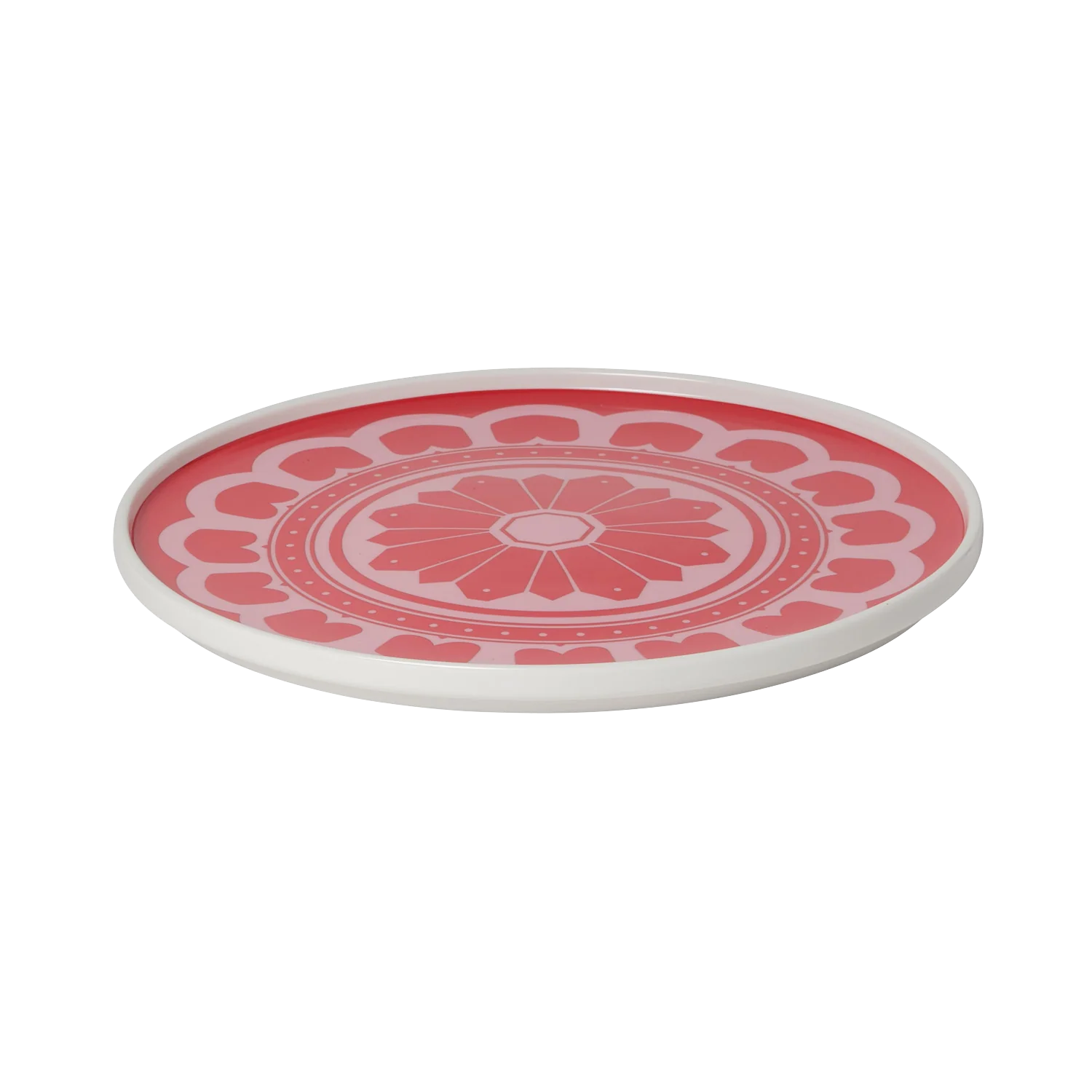 Red & Pink Flower Plate