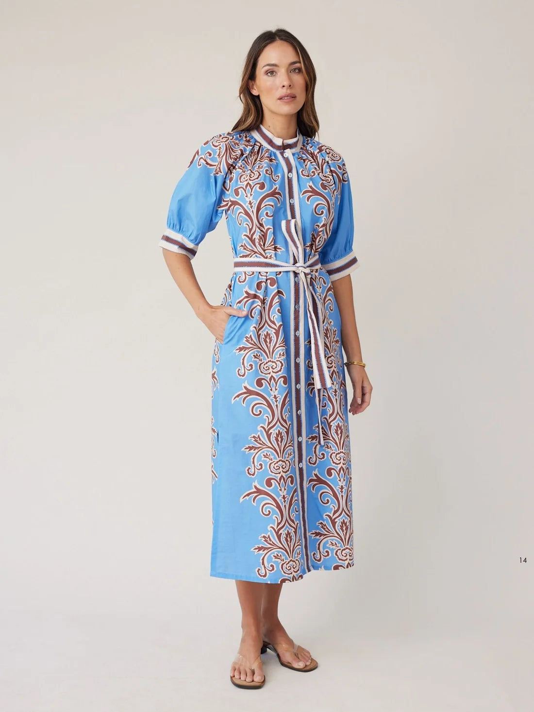 Robe Dress - Blue Deco Stripe