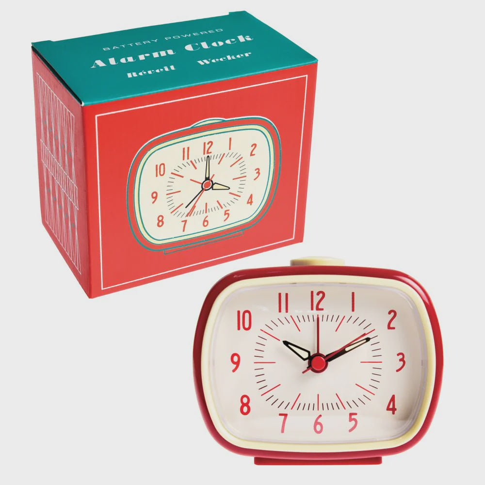 Retro Alarm Clock- Red