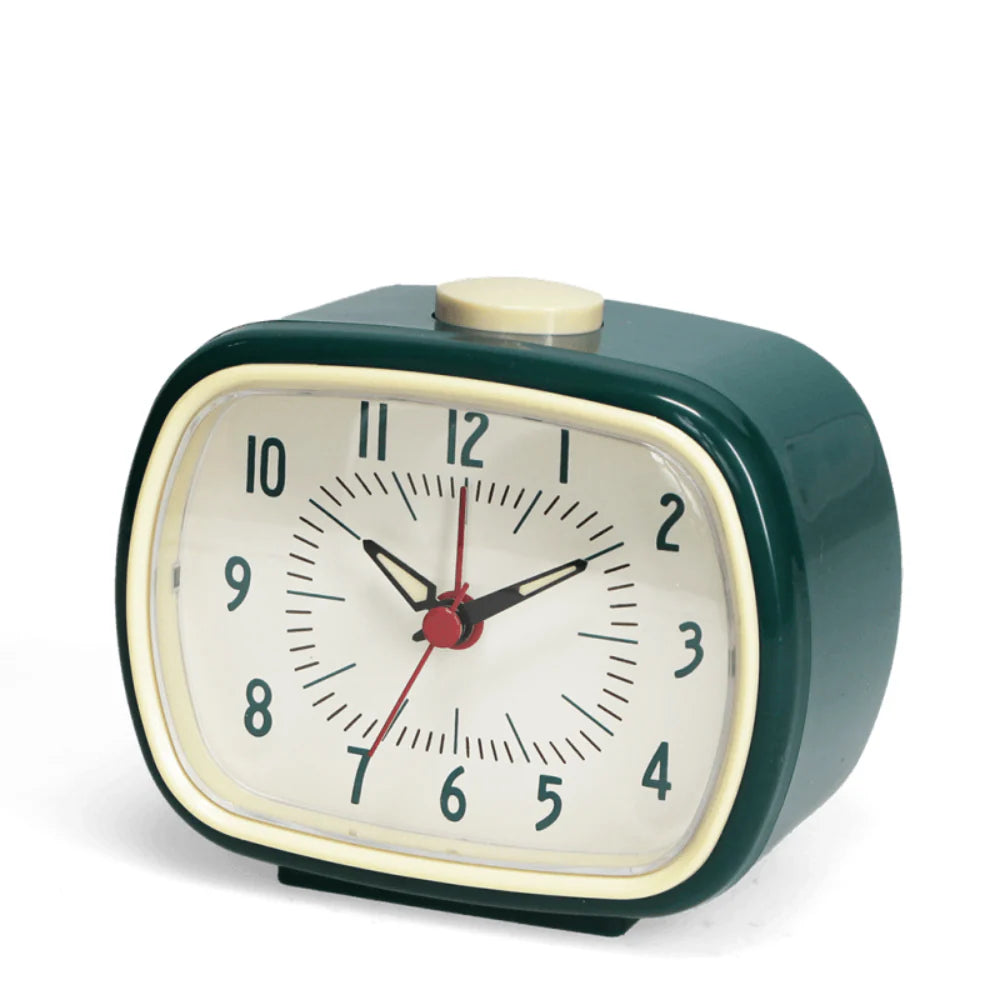 Retro Alarm Clock-Petrol Blue