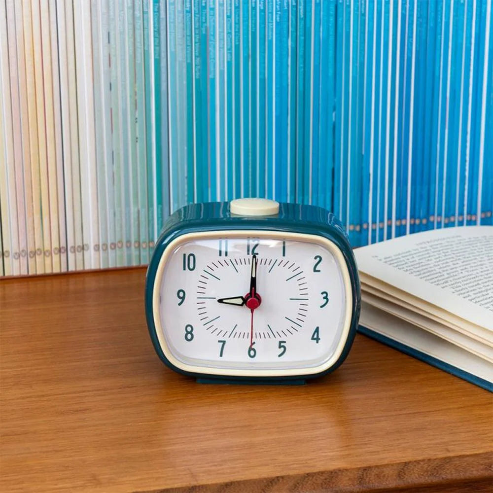 Retro Alarm Clock-Petrol Blue