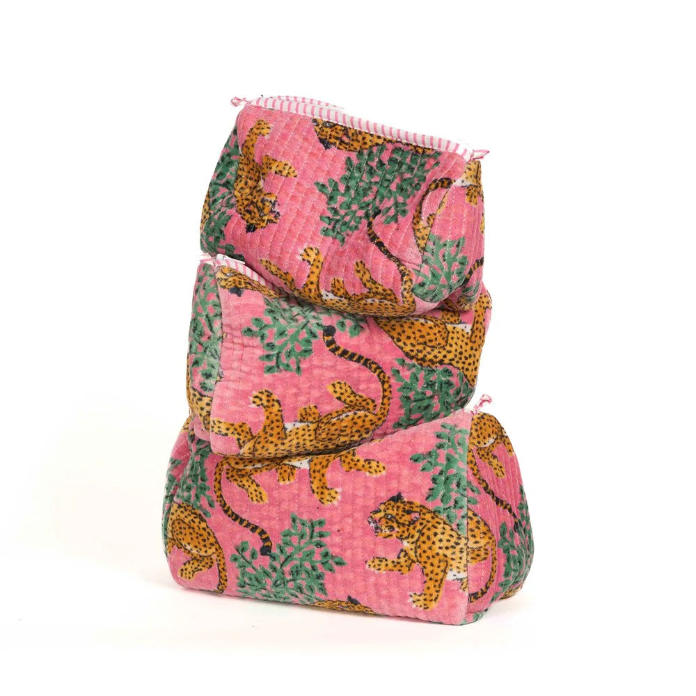 Velvet Pouch - Rose Tiger -Small - Presence Hamilton