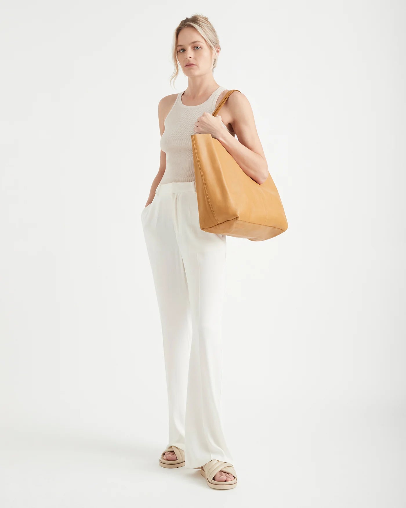 Unlined Leather Tote - Presence Hamilton