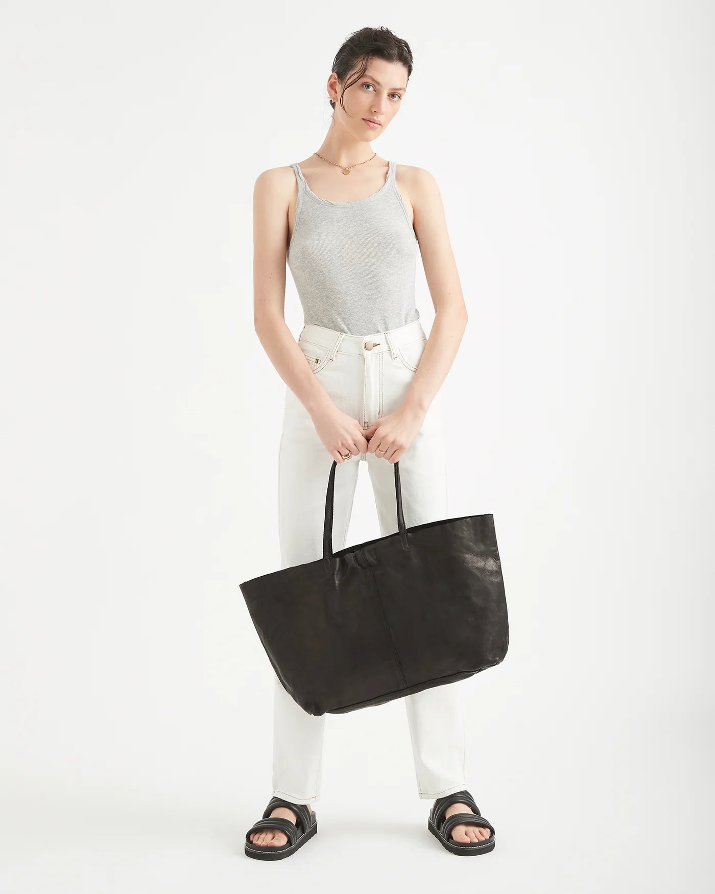 Unlined Leather Tote - Presence Hamilton