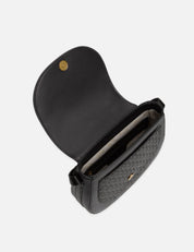 Embossed Crossbody Bag- Black