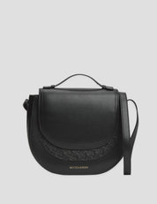Embossed Crossbody Bag- Black