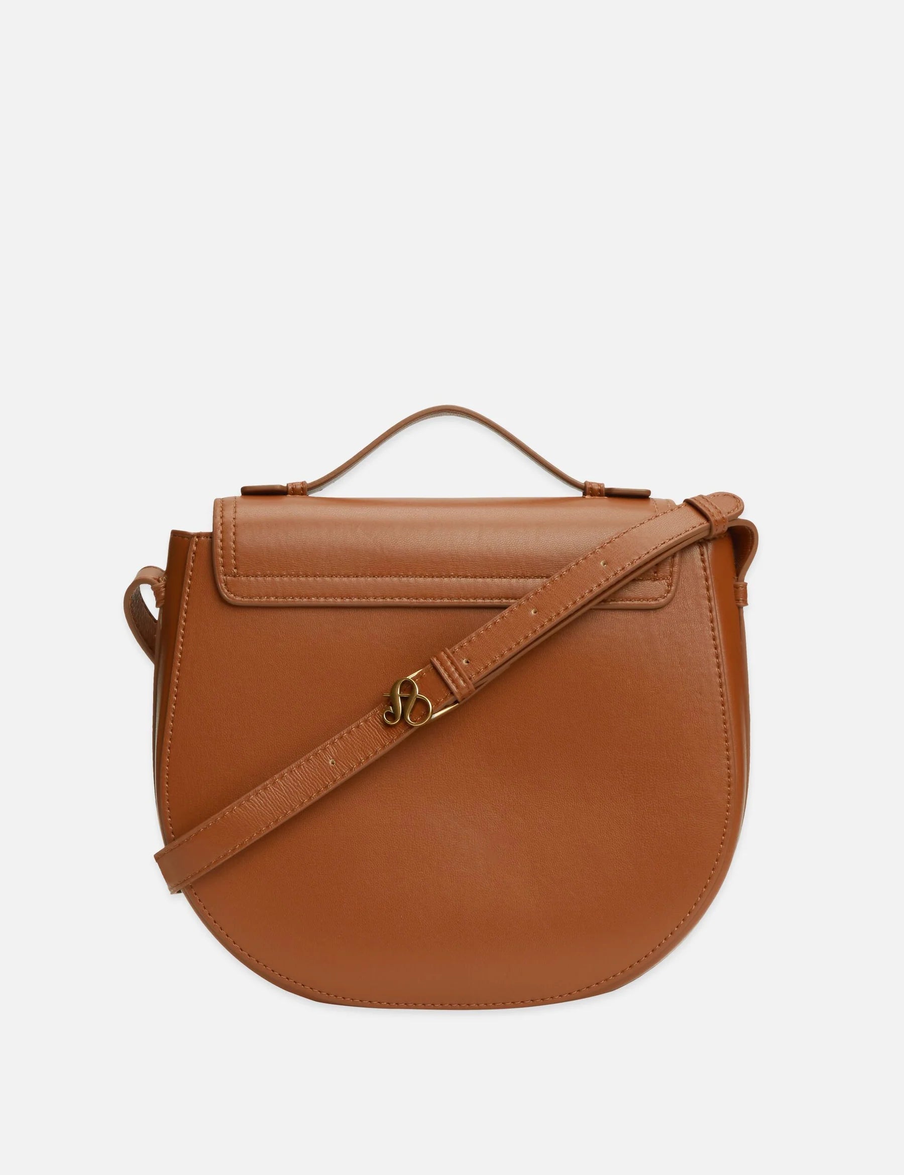 Embossed Crossbody Bag- Brown