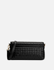 Woven Crossbody Bag- Black
