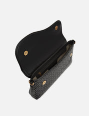Woven Crossbody Bag- Black