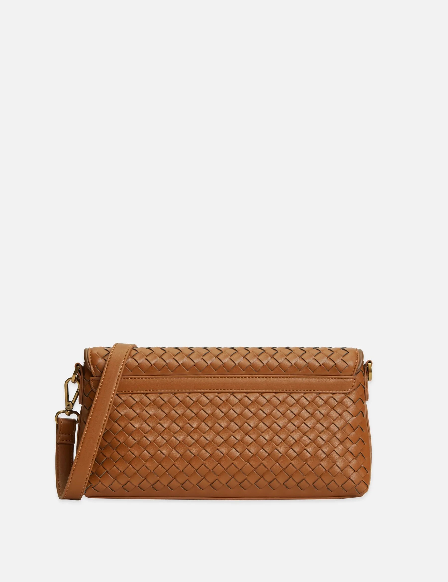Woven Crossbody Bag- Brown