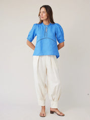 Sculpt Top- Azure
