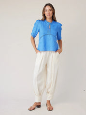 Sculpt Top- Azure