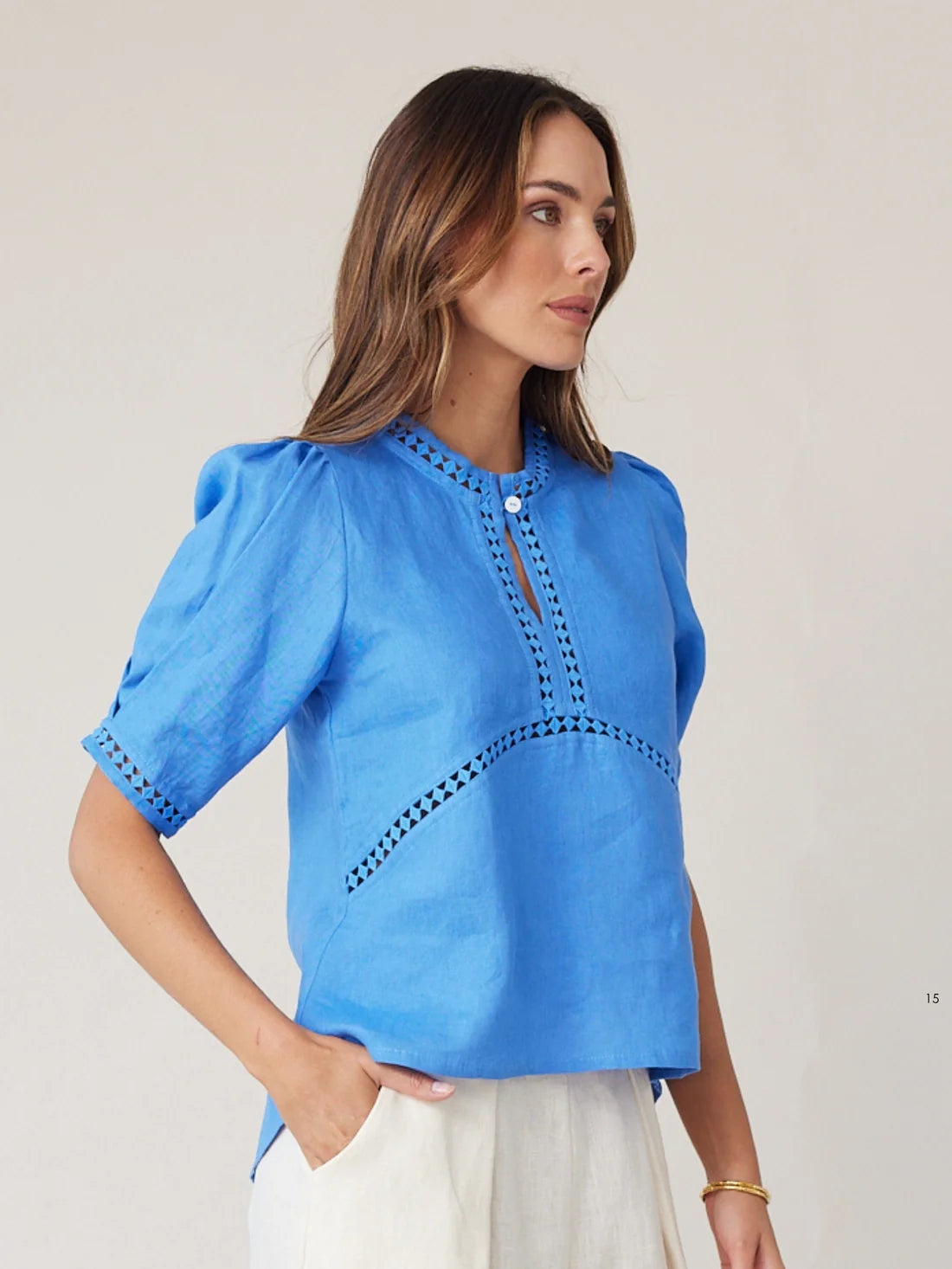 Sculpt Top- Azure