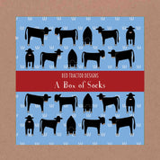 Angus Cattle On Blue Boxed Set Socks