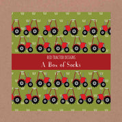 Red Tractors On Green Boxed Set Socks