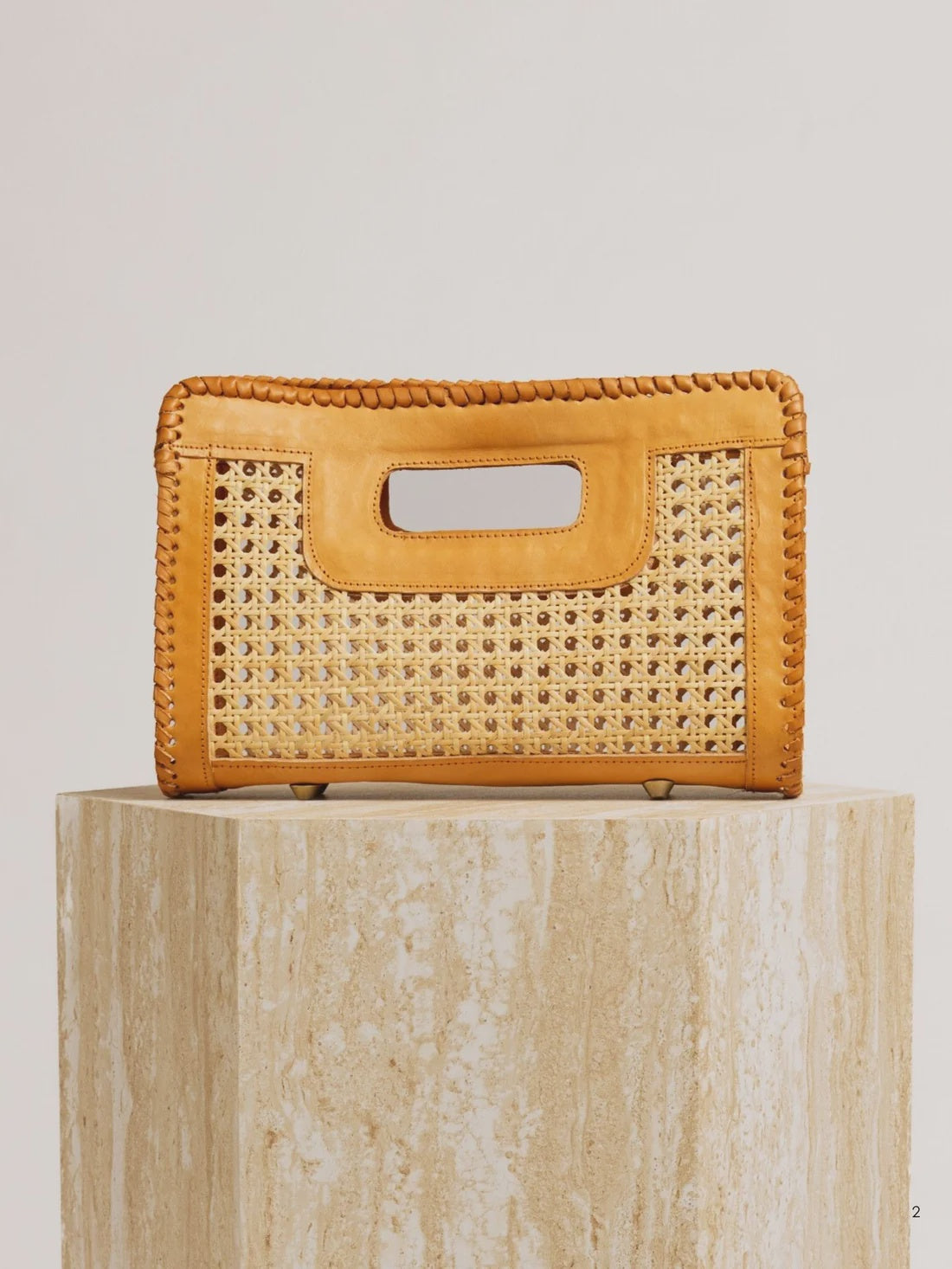 Stitch Edge Tote - Tan - Small