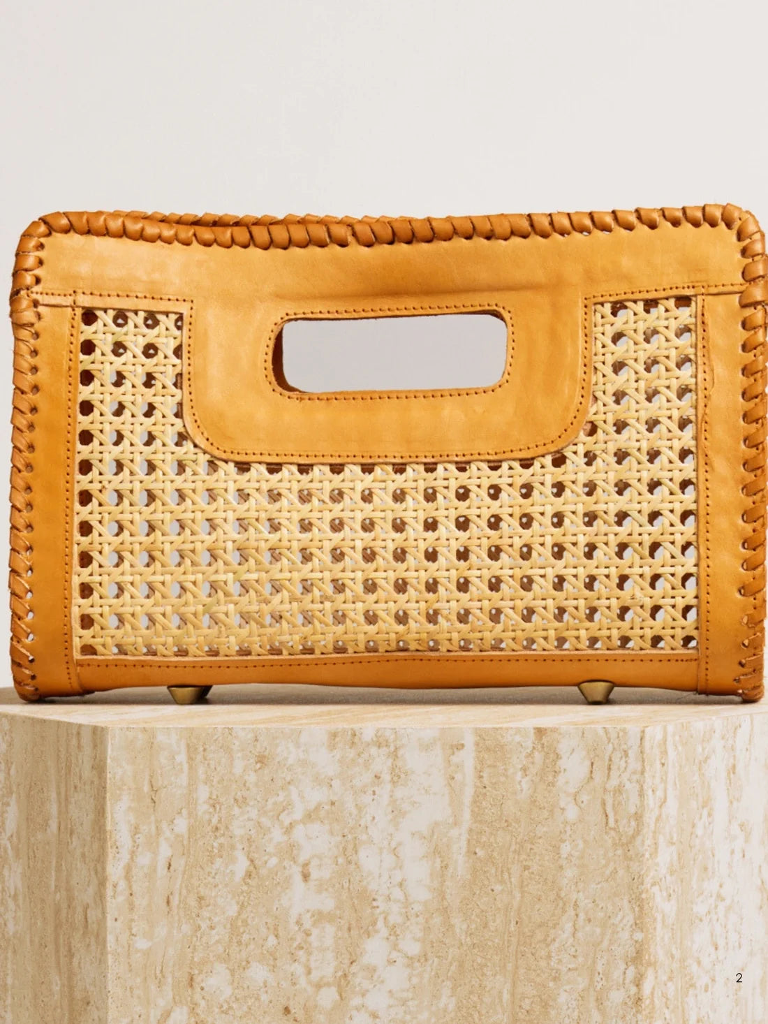 Stitch Edge Tote - Tan - Large