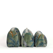 Velvet Pouch - Sage Tiger -Small - Presence Hamilton