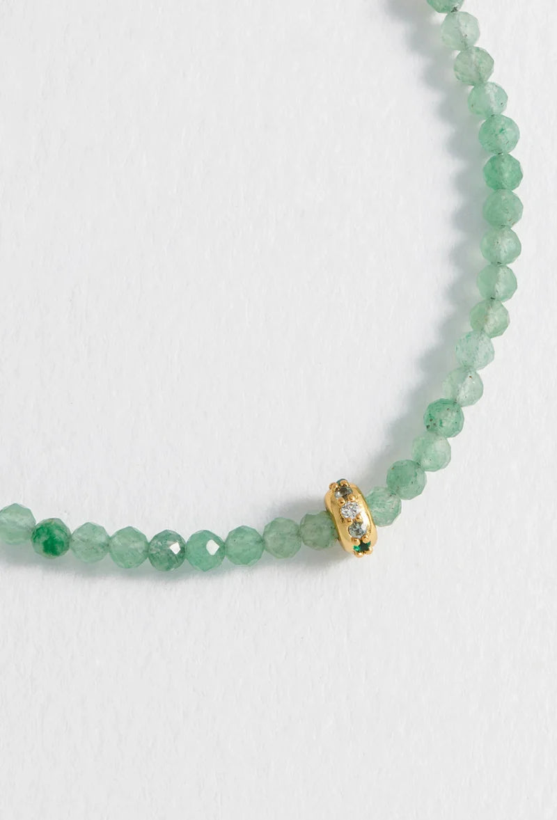 Amelia Bracelet Gold Plated - Green Aventurine